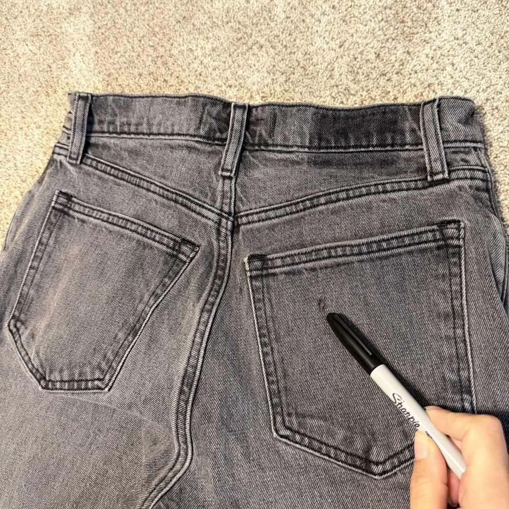 Abercrombie & Fitch The 90s Straight Ultra High Rise Charcoal Jeans 28 6L Tall - Picture 8 of 10